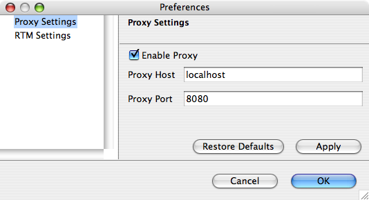 An SWT Preferences dialog
