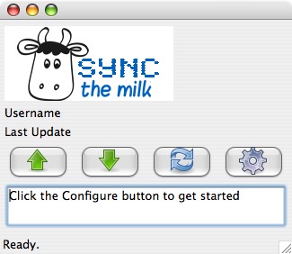 SyncTheMilk in action on OSX