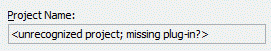 Unrecognised project; missing plugin