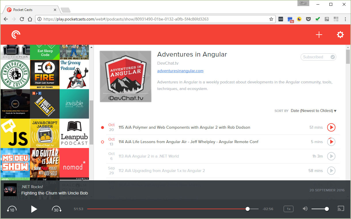 Pocket Casts on the Web is Capital A Awesome